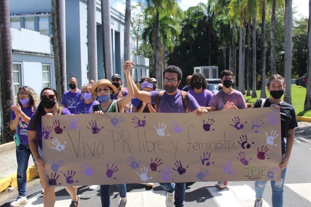 SIEMPREVIVAS RUM during a feminist demonstration in Mayagüez, Puerto Rico.